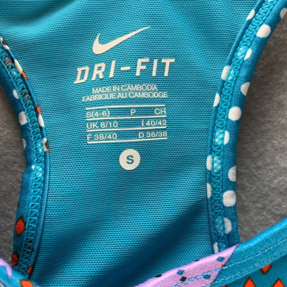 **SOLD**Nike Dri-Fit Tank Womens Small Blue Racerback Stretch Mesh - Picture 6 of 7